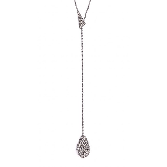 ALEXIS BITTAR • Crystal Teardrop Lariat Necklace - Picture 1 of 8